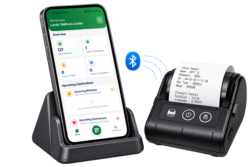 CureCut Auto Shake & Nutrition Slip Generation with Bluetooth Thermal Printer