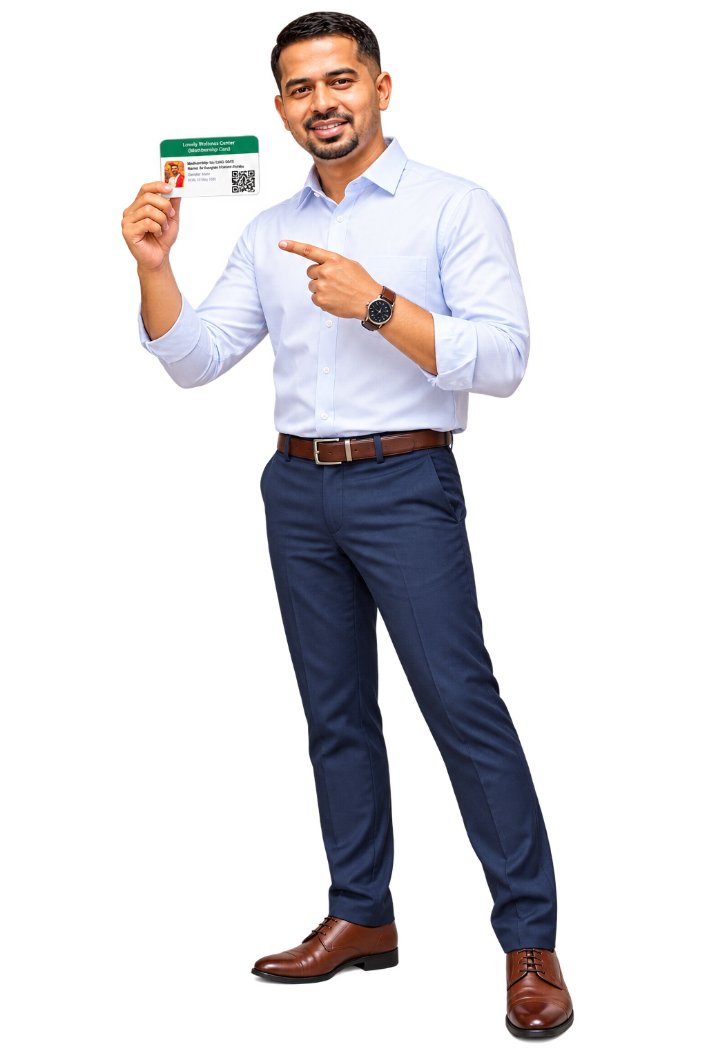 CureCut Nutrition Coach presenting Smart QR Membership Card