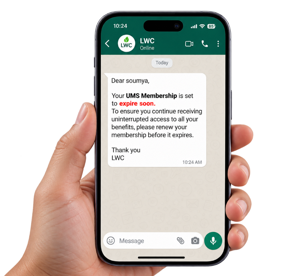 CureCut Automated WhatsApp UMS Renewal Alerts